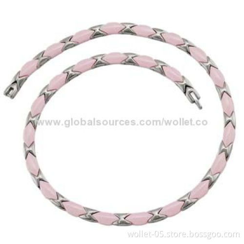 Fashionable Unique Design Ivory Ceramic Necklace, Made of Stainless Steel and Ceramic, PIG Plating